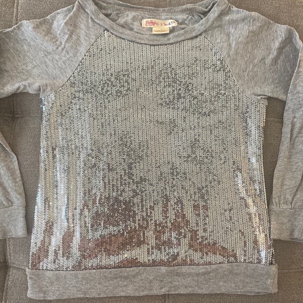 FABULOUS Ragdoll & Rockets Sequined Long-slv Tee - sz 7